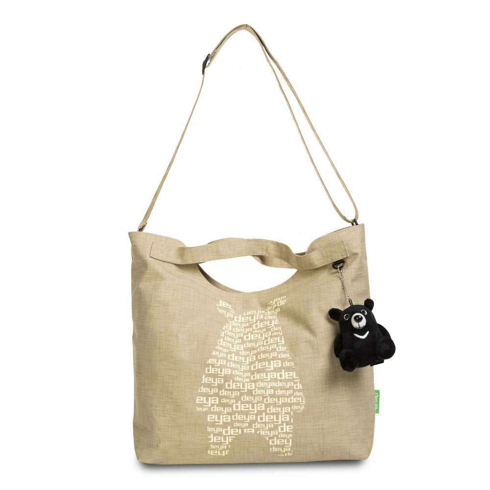 Light Spot Bear Recyled Two-Purpose Tote Bag-gray