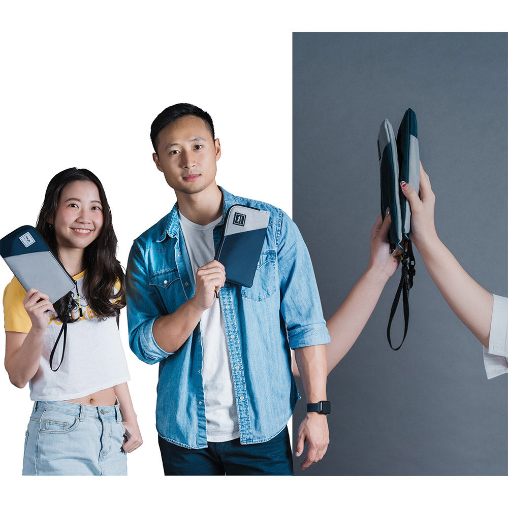 deya Multi-way Storage control antibacterial universal sharing bag - silver gray blue