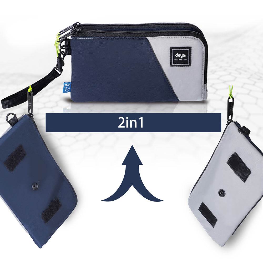 deya Multi-way Storage control antibacterial universal sharing bag - silver gray blue