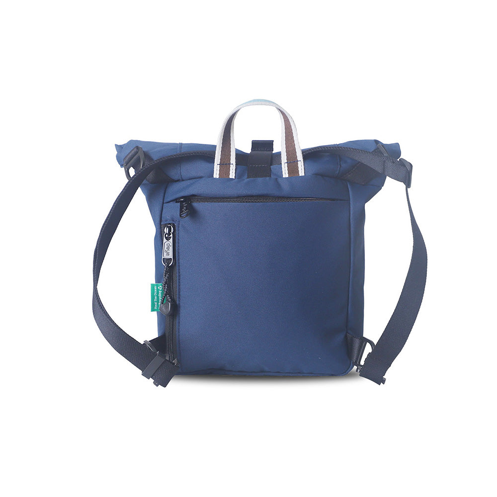 Ocean Recycled Roll Crossbody Bag-blue
