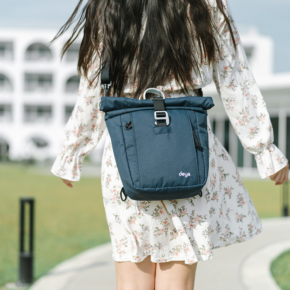 Ocean Recycled Roll Crossbody Bag-blue