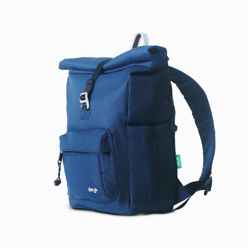 Ocean Recycled Roll Backpack- dark blue