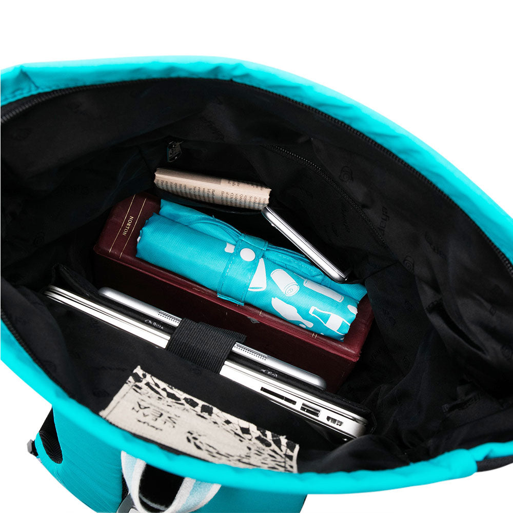 Ocean Recycled Roll  Functional Backpack-blue