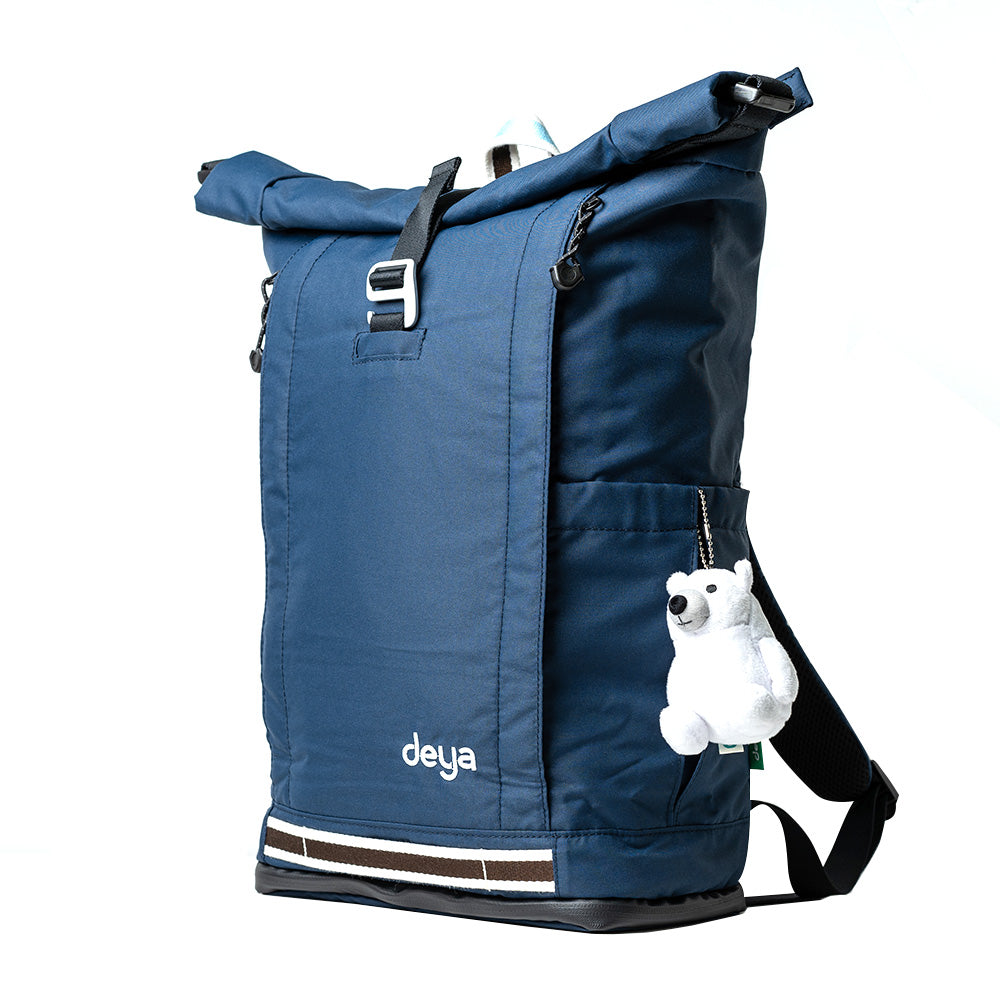 Ocean Recycled Roll  Functional Backpack-dark blue