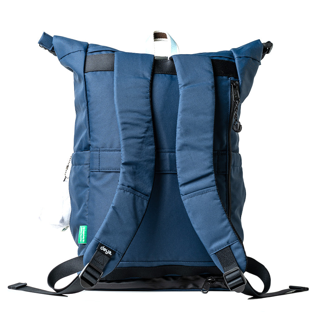 Ocean Recycled Roll  Functional Backpack-dark blue