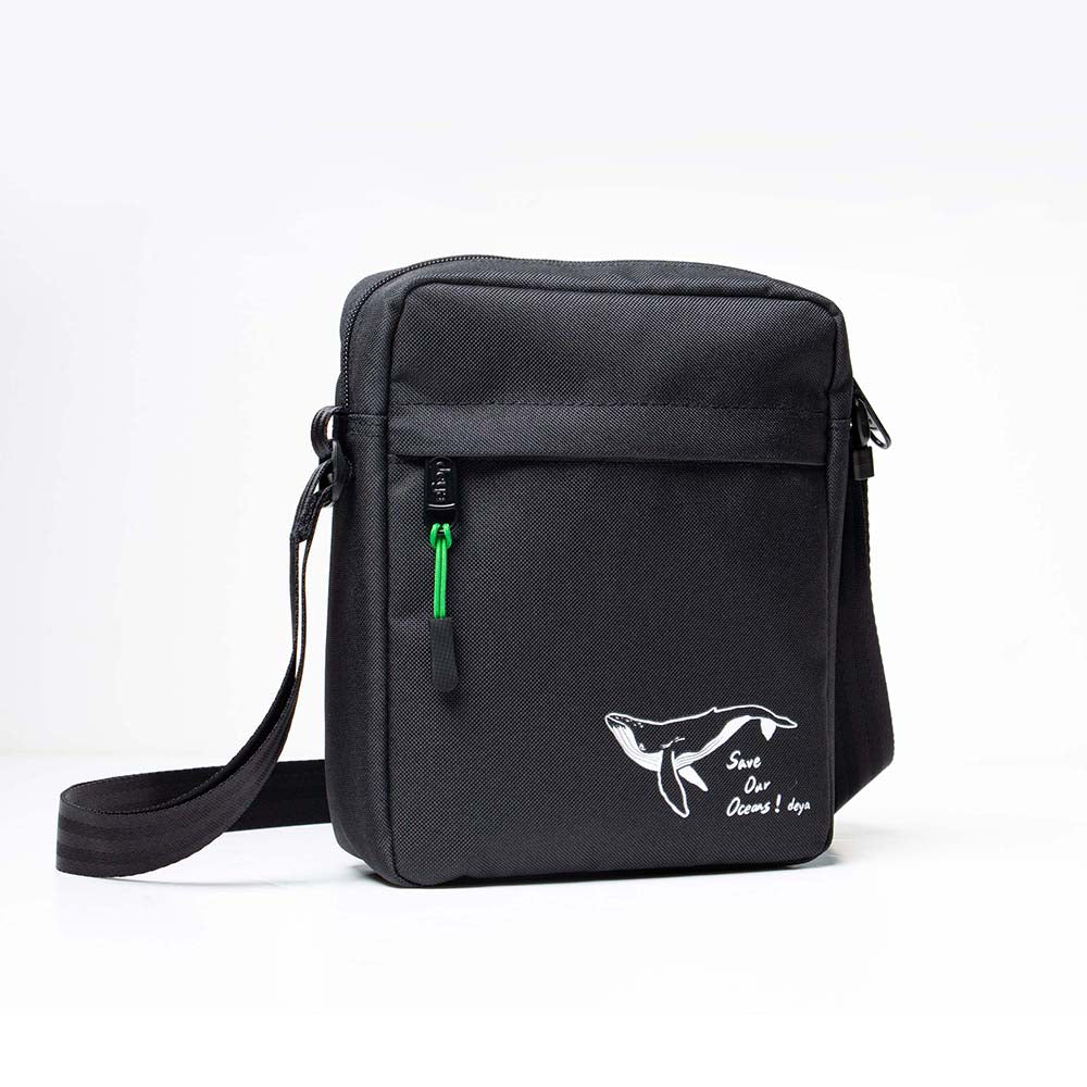 Humpback whale  recycled crossbody Bag