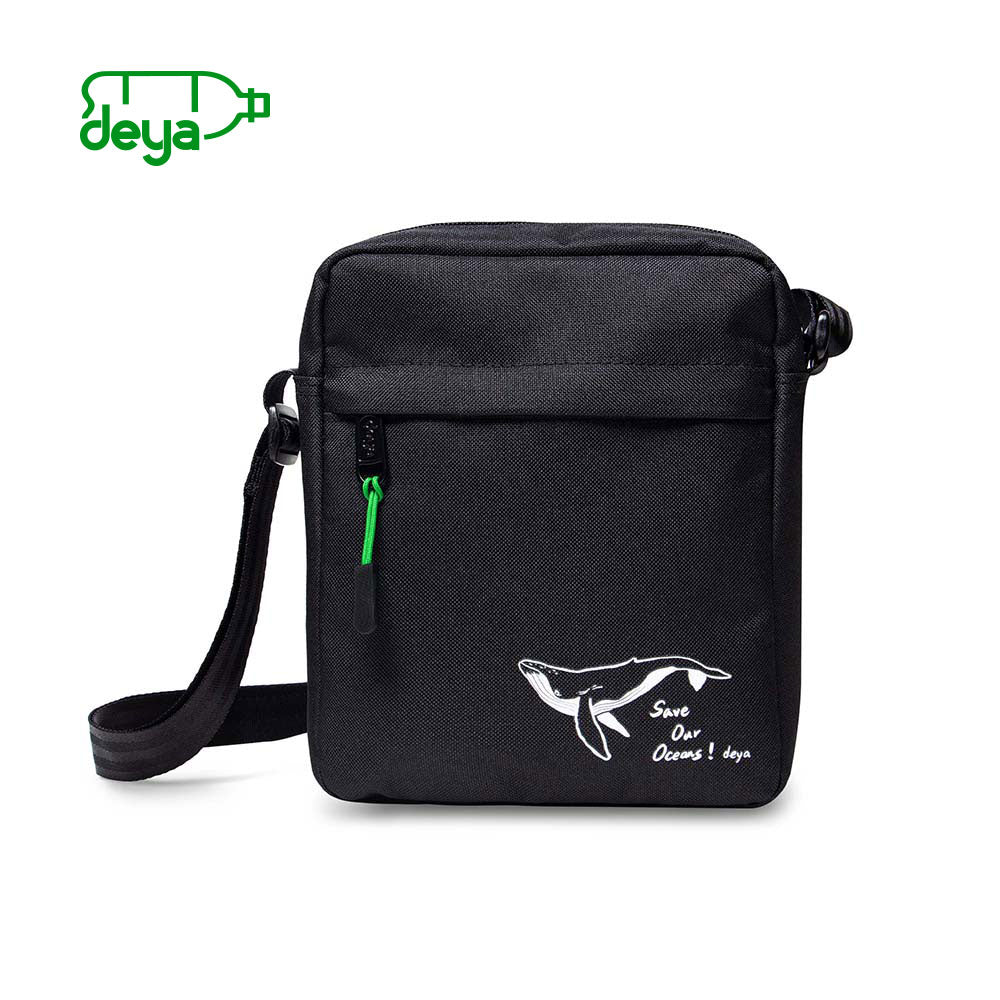 Humpback whale  recycled crossbody Bag